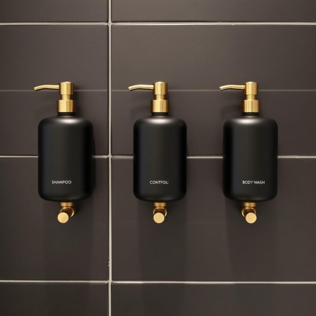 Matte Black Dispenser Trio